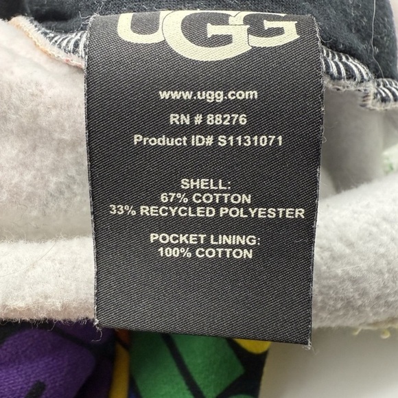 UGG Noni Multicolor Logo Fleece Shorts - Picture 4 of 7